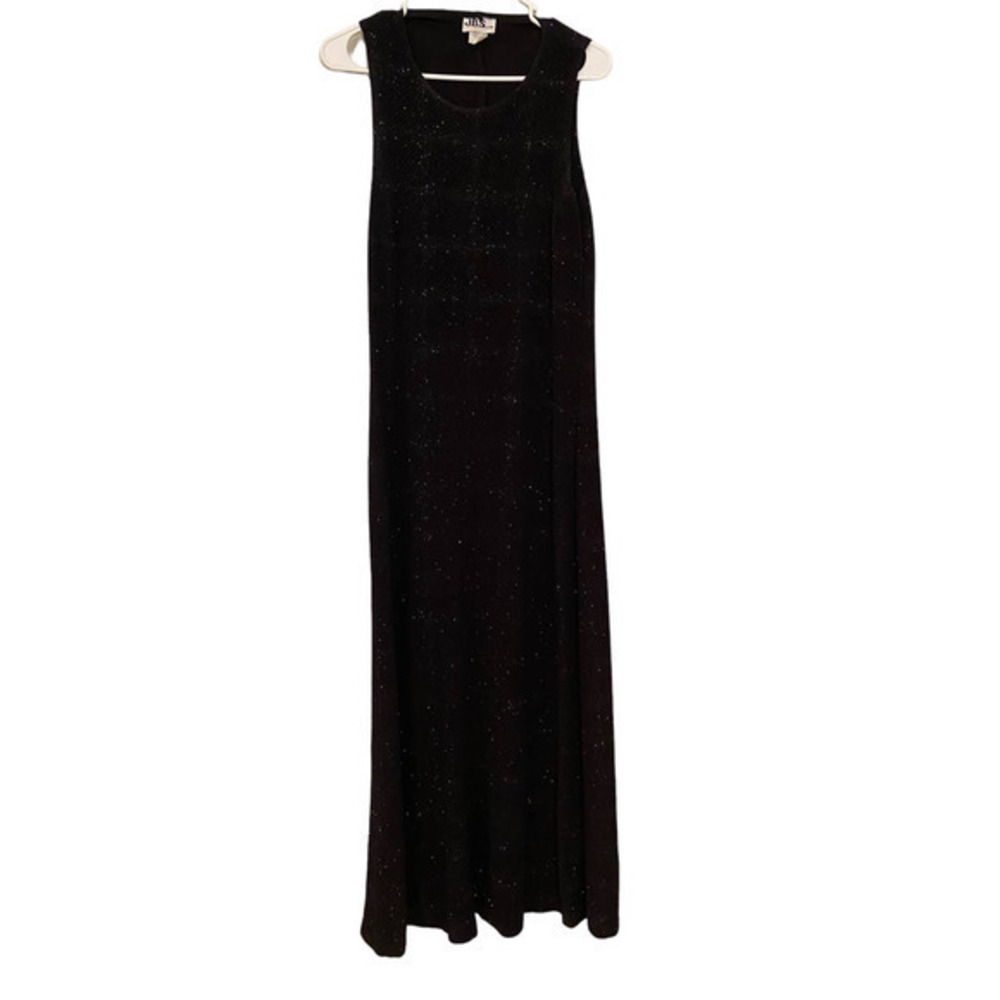 J.B.S. LTD Black Glitter Long Special Occasion Fancy Dress Party‎ Glam 12